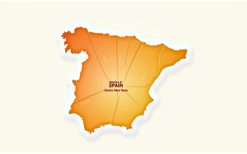 Mapa de las zonas de entrega en Sevilla con indicación de tiempos