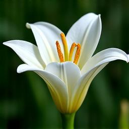Lirio blanco elegante, simbolizando renovación y paz del alma.
